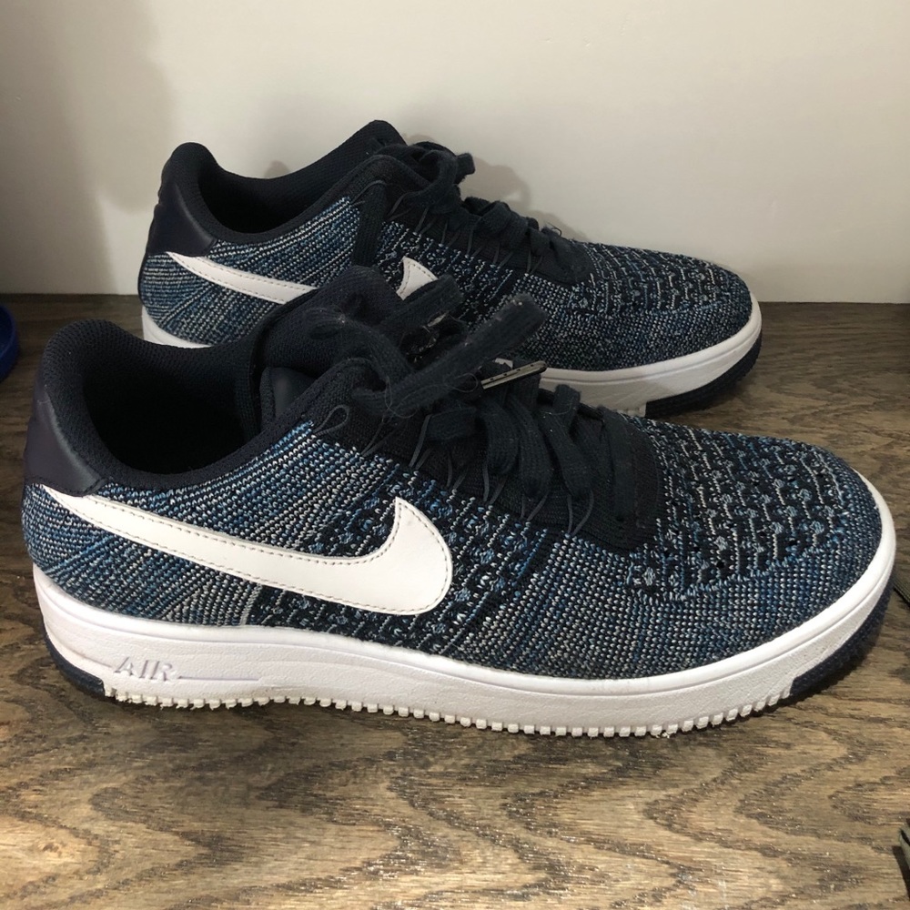 Nike blue and white Air Force 1’s size 9